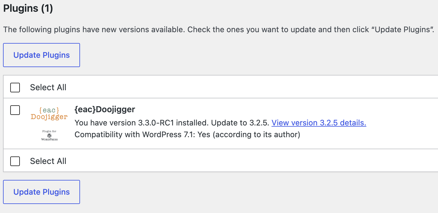 Update Plugins